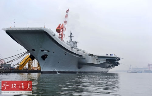 資料圖:中國航母平臺 資料圖:中國航母平臺