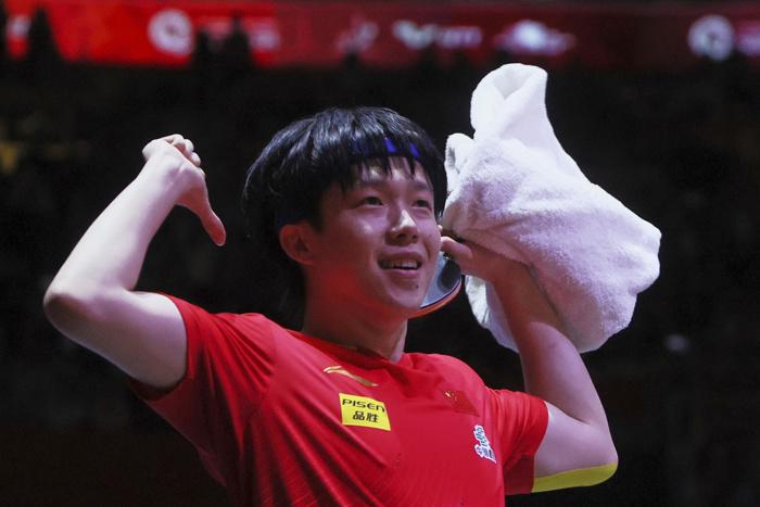 王楚欽首奪乒乓球三大賽單打冠軍