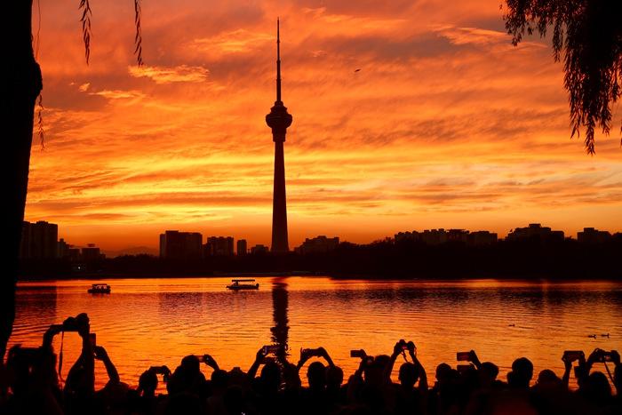 北京再迎絢麗晚霞