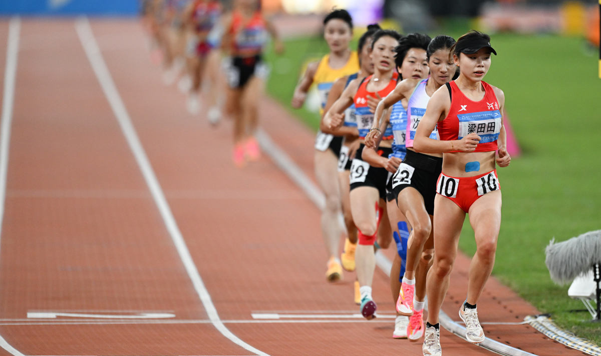 全運會田徑女子10000米決賽 梁田田奪冠